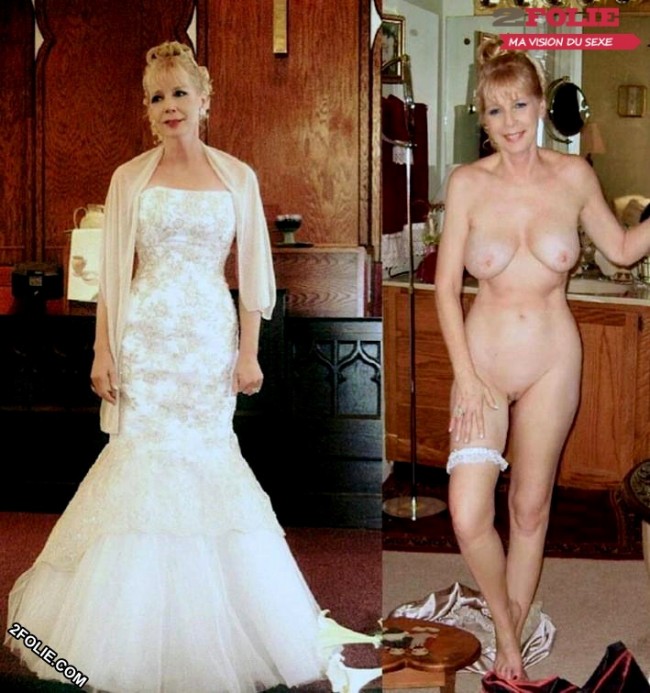 photos de femmes en robes de mariées puis nues 2folie